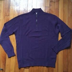 purple pullover with zipper